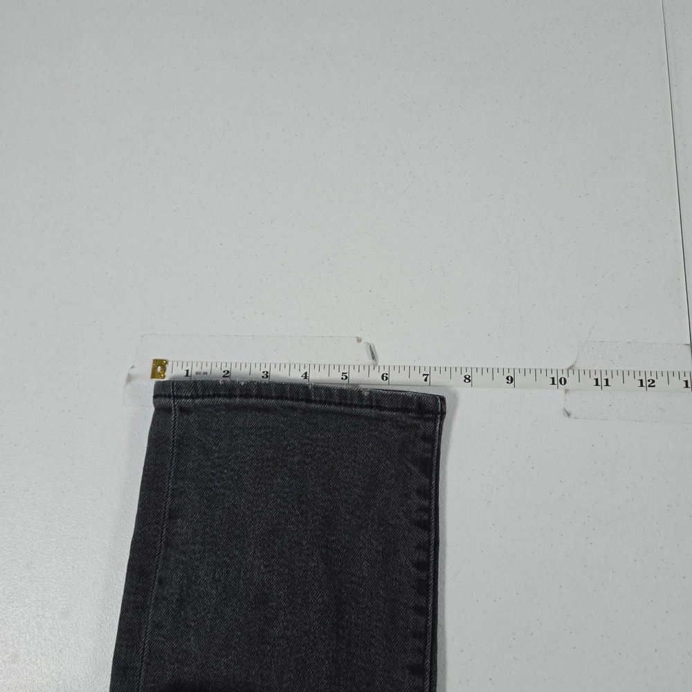 Levis Wedgie Straight Jeans Womens 28 Black Distressed High Rise Button Fly - Picture 7 of 9